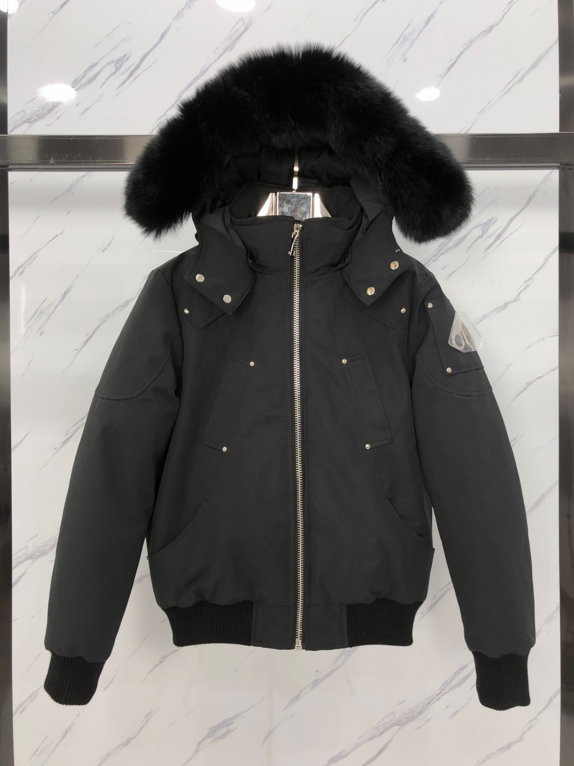 Moose Knuckles Hooded Down Bomber Jacket Moose Knuckles Hooded Down Bomber Jacket